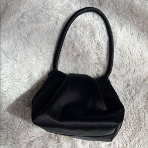 La Regale Black Satin Mini Dumpling Bag🥟🖤